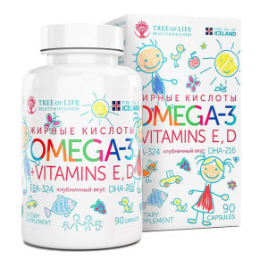 TREE OF LIFE, Omega-3 KIDS, 90 софтгель (90 порций)