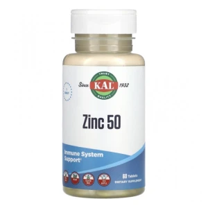 KAL, Zinc 50 мг, 60 табл (60 порций)