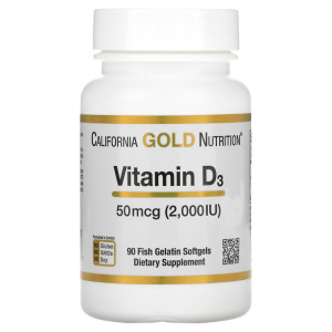 California Gold Nutrition, Vitamin D3 2000 МЕ