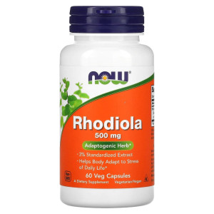 NOW, Rhodiola 500 мг, 60 капс (60 порций)