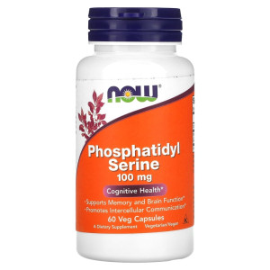 NOW, Sunflower Phosphatidyl Serine 100 мкг, 60 табл (60 порций)